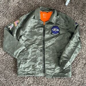 Nike NFL Baltimore Ravens Salute To Service Button Up Jacket